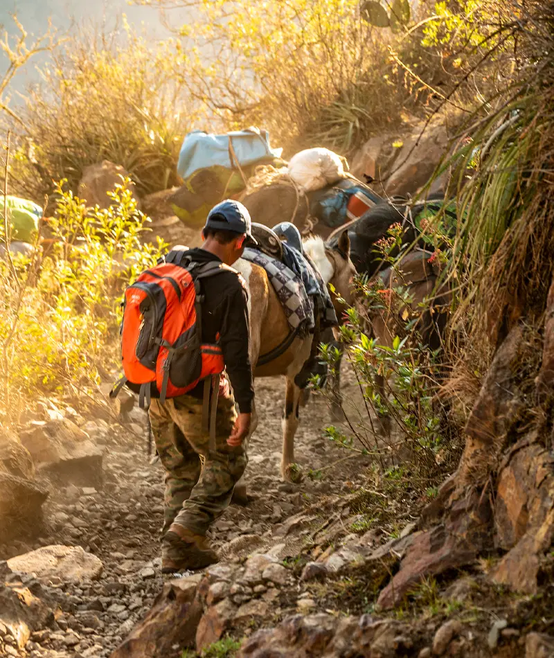 hiking to choquequirao
